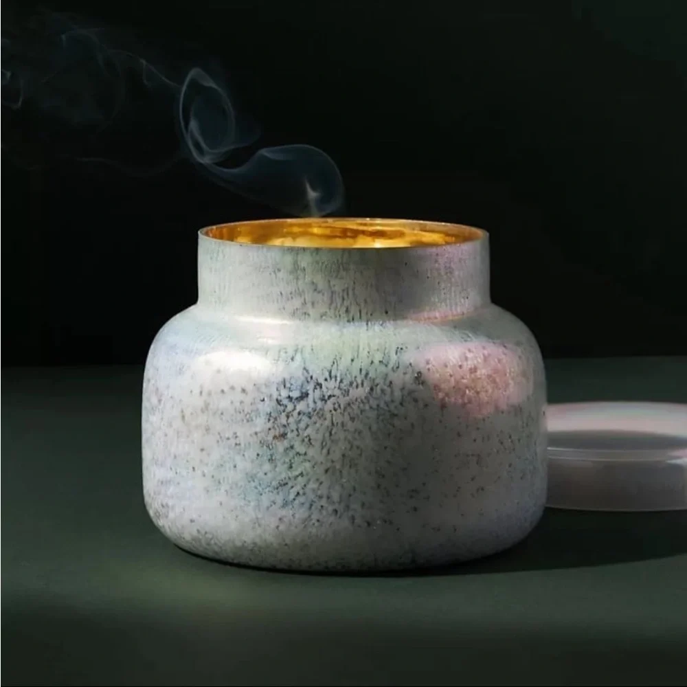 Anthropologie Capri Blue Volcano Iridescent Glass Jar Candle 19 oz - Picture 4 of 7